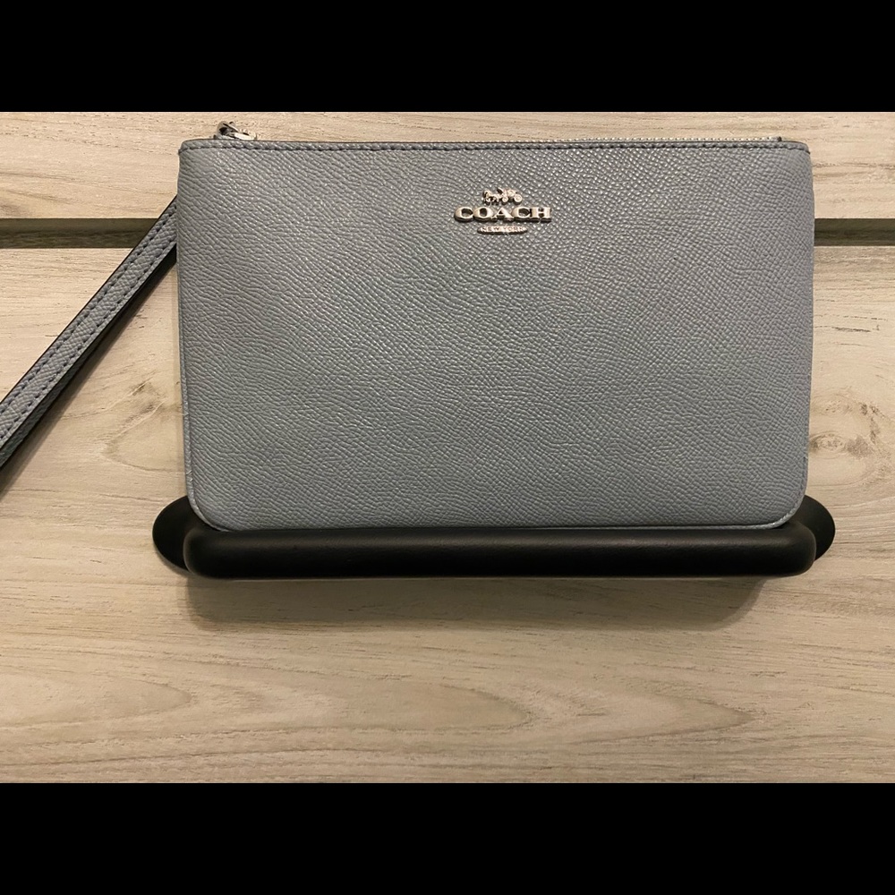 Brand new sky blue coach wristlet